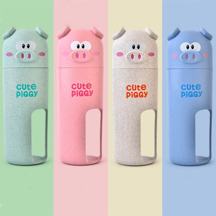Hộp Đựng Bàn Chải Hình Heo Lúa Mạch Cute Piggy