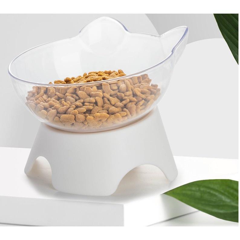 Bát nhựa đơn mặt mèo có đế cho chó mèo T03