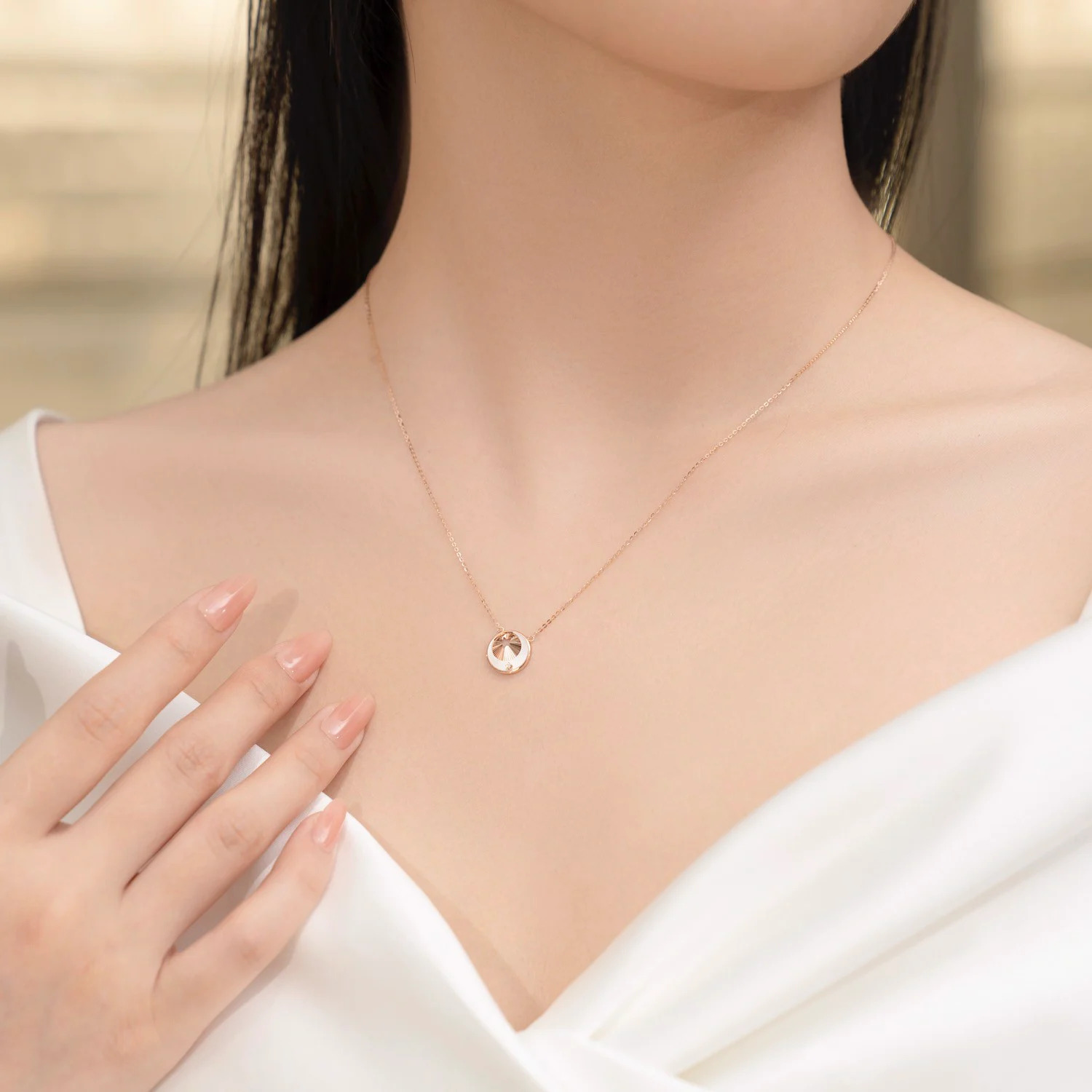 Hình ảnh Dây Chuyền Vàng 18K DCZ012 Huy Thanh Jewelry