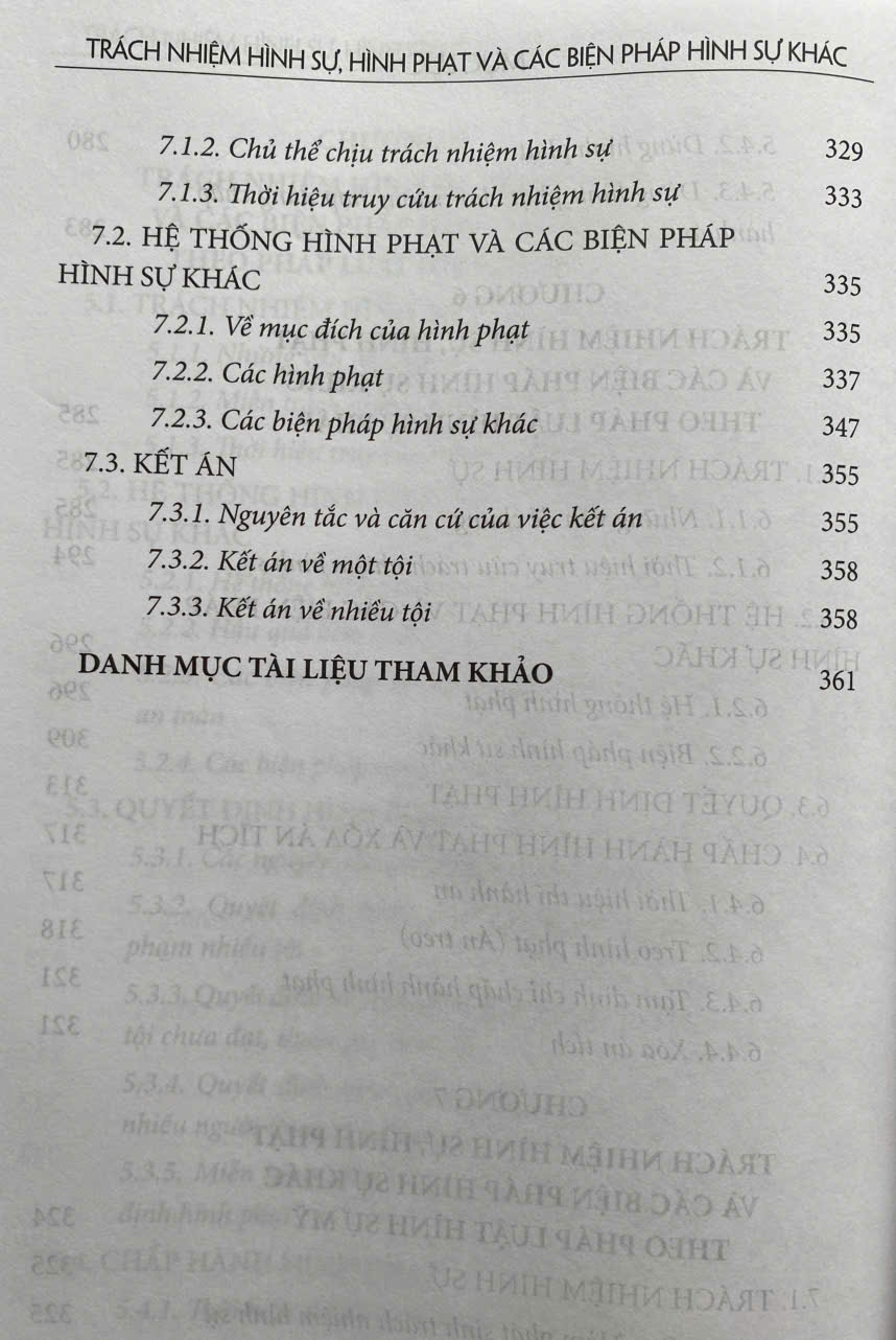 Trách Nhiệm Hình Sự, Hình Phạt Và Các Biện Pháp Hình Sự Khác