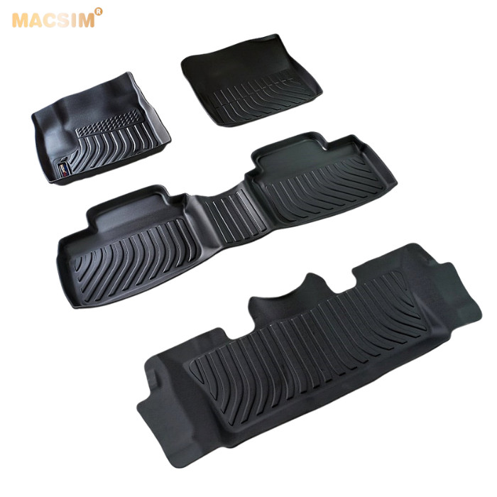 Thảm lót sàn xe ô tô Toyota Avanza 2022 Nhãn hiệu Macsim chất liệu nhựa TPE cao cấp màu đen