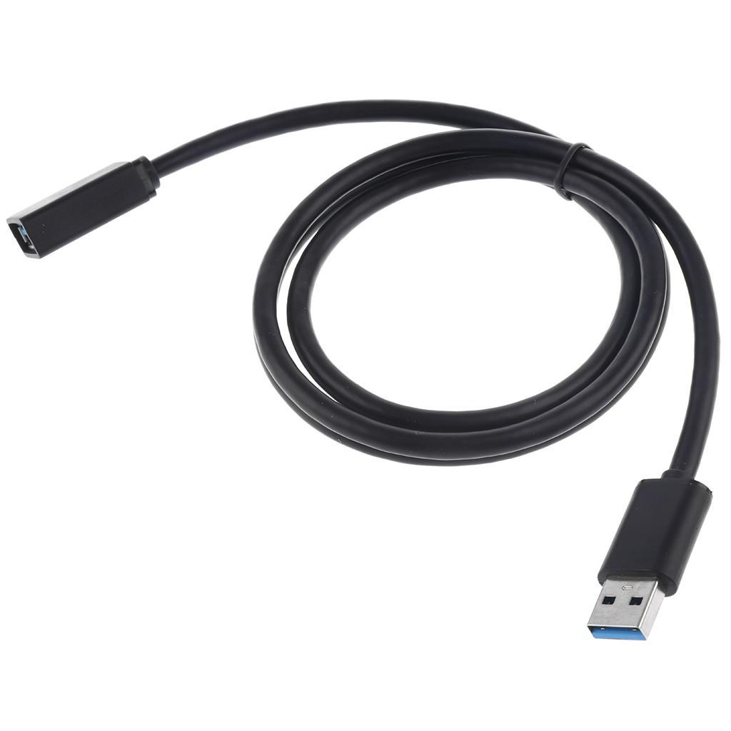 USB 3.0 Type A-Male to A-Female Extender M/F Extension Cable Black 0.5meter