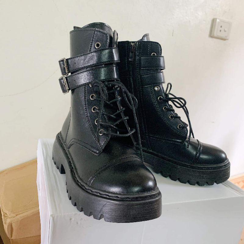 Boots cao cổ phong cách Ulzzang mạnh mẽ phong cách Hàn, hàng quảng châu loại đẹp