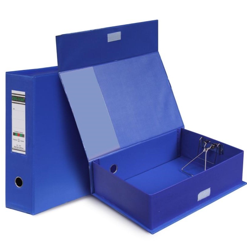 Bìa hộp xi 10cm có lỗ và kẹp