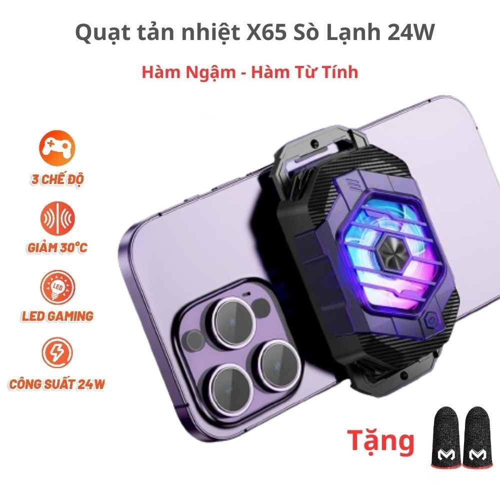 Quạt tản nhiệt điện thoại sò lạnh Sothing X65A, công suất 24w, làm lạnh siêu nhanh- Hàng chính hãng