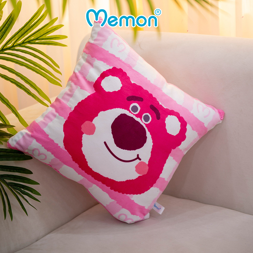 Gối Tựa Lưng Gấu Lotso Hugging Bear 40cm x 40cm Cao Cấp Memon