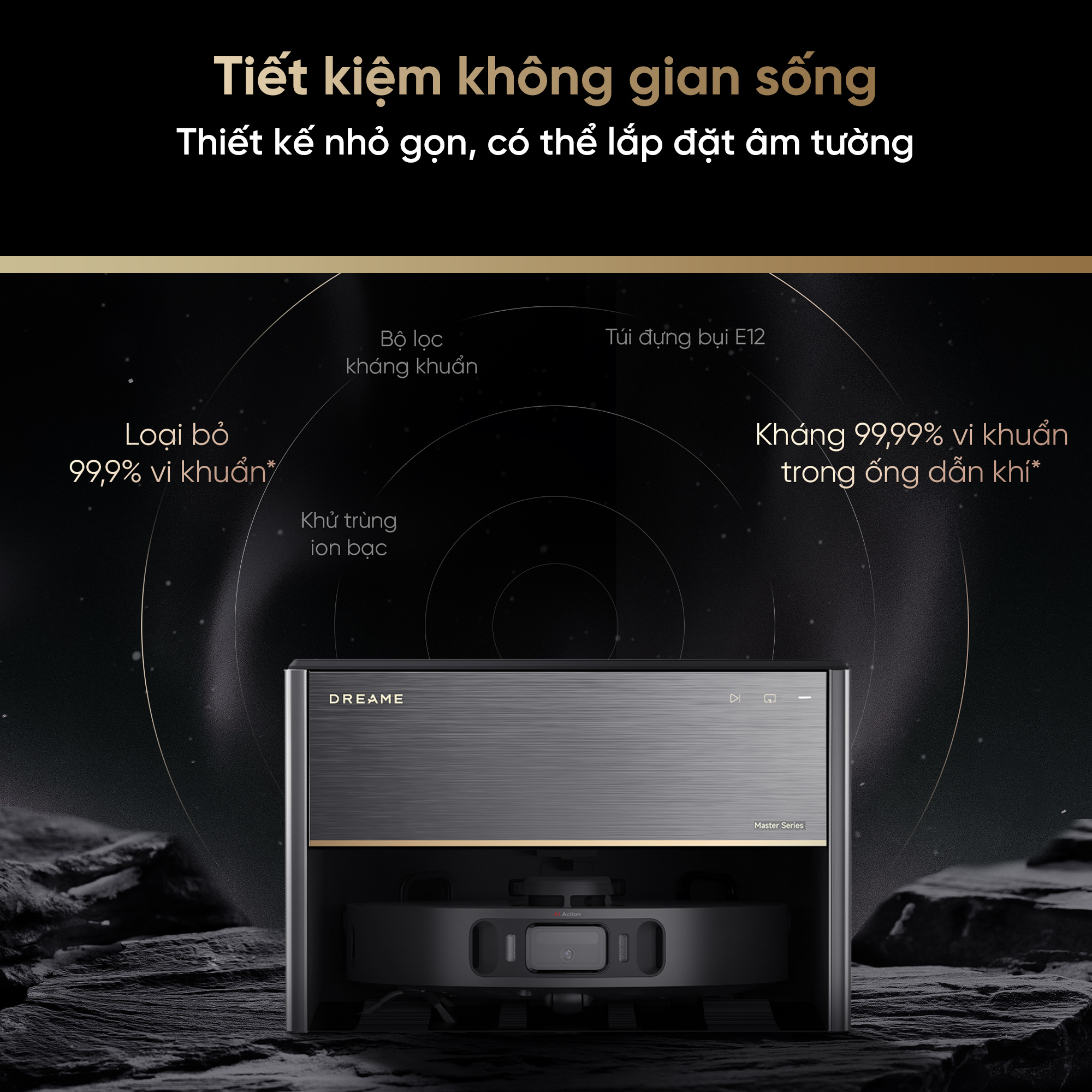 Robot hút bụi lau sàn chuyên dụng Dreame X30 Master - Hàng chính hãng