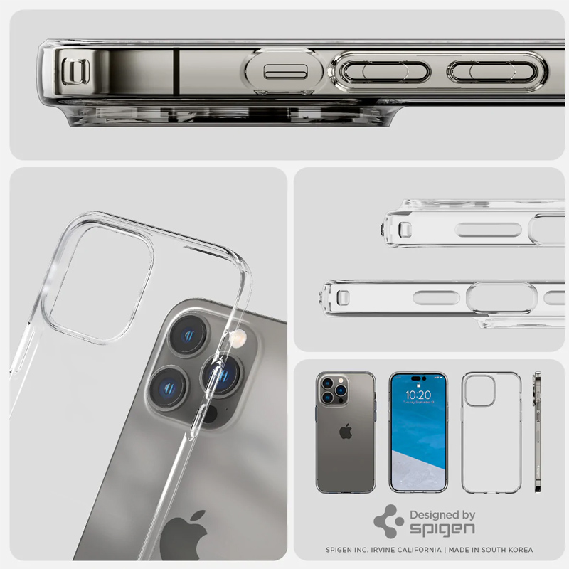 Ốp Lưng dành cho iPhone 14/14 Plus/14 Pro/14 Pro Max SPIGEN Liquid Crystal Clear - Hàng Chính Hãng