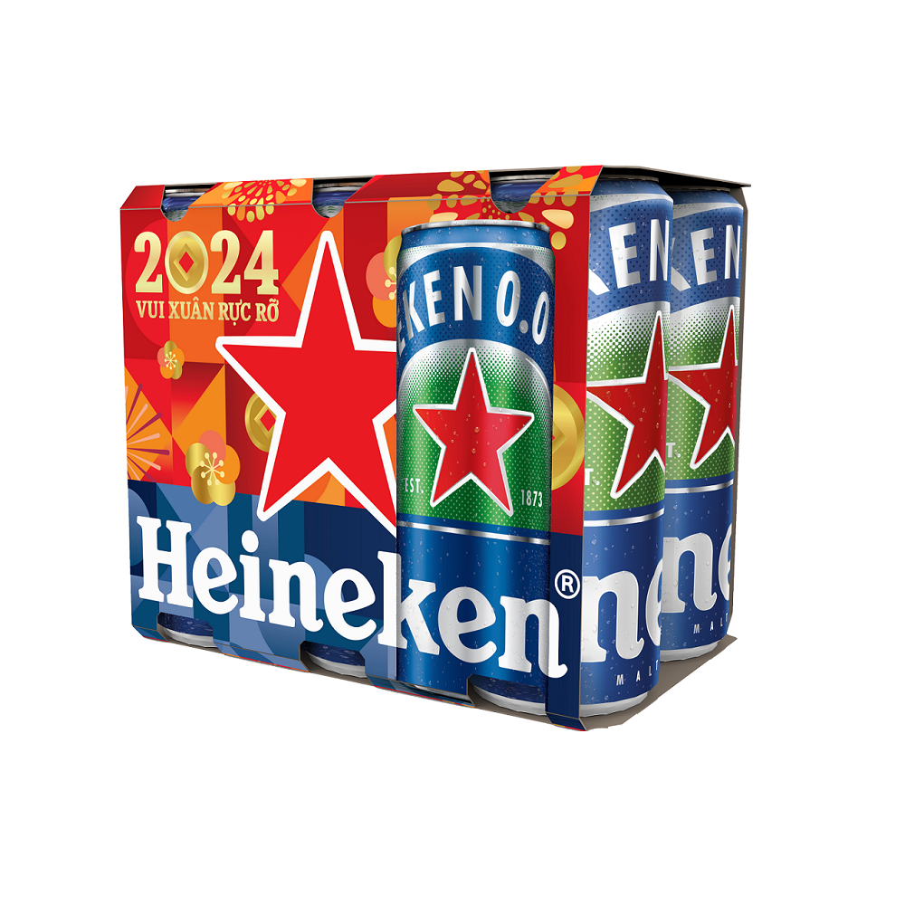 Lốc 6 Lon Thức Uống Đại Mạch Heineken 0.0 330ml
