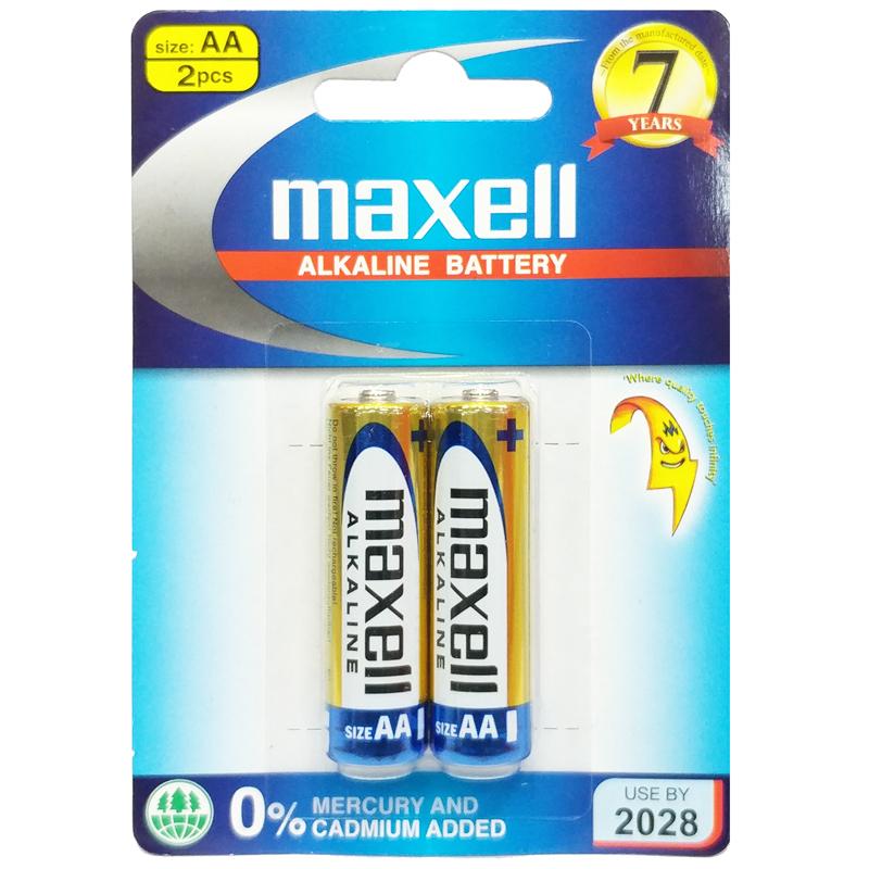 Vỉ 2 Pin AA Maxell Alkaline Longer Lasting Power