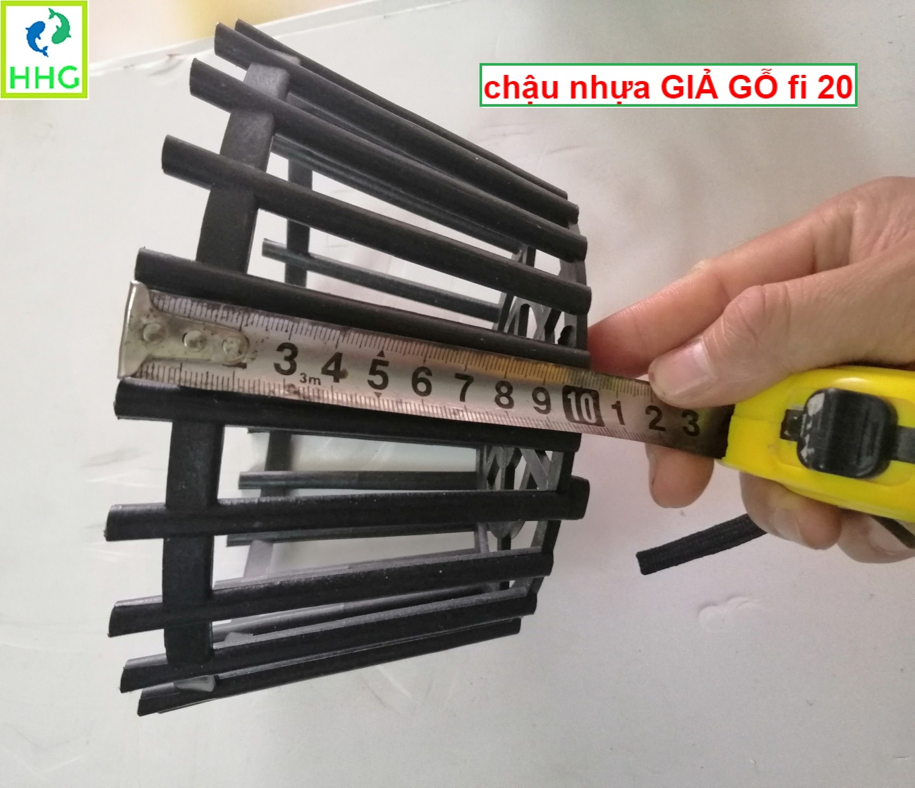5 CHẬU NHỰA GIẢ GỖ TRỒNG LAN FI 20