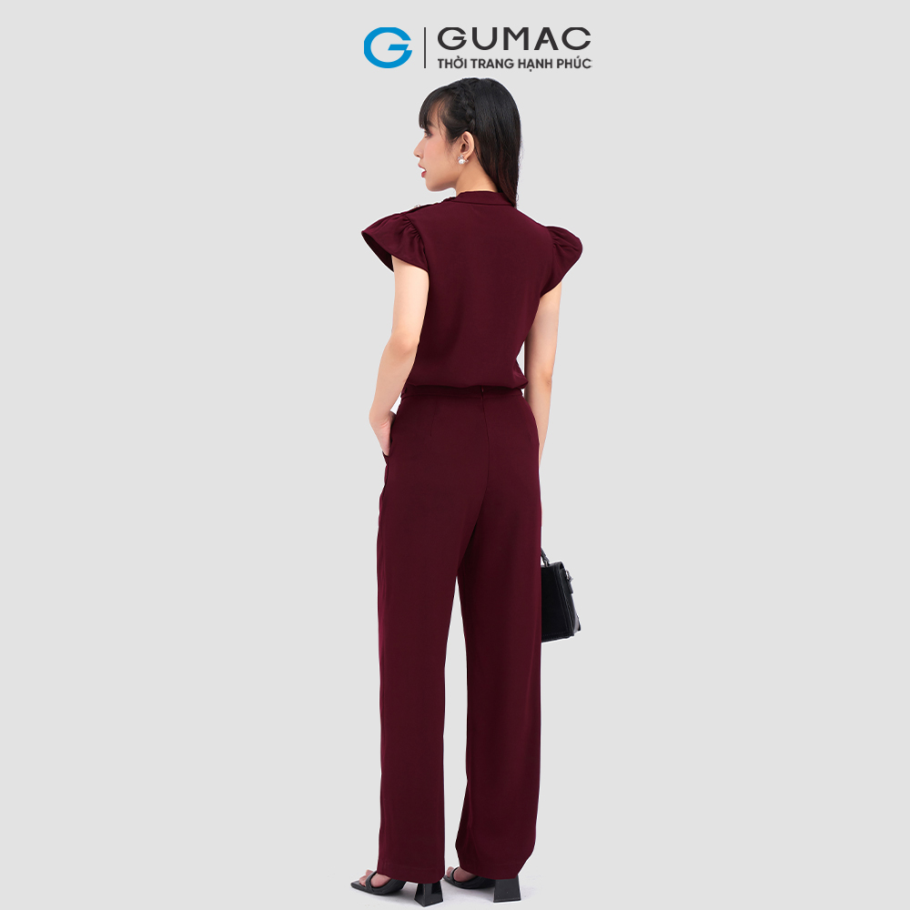 Quần suông phối phụ kiện thời trang GUMAC QC11078