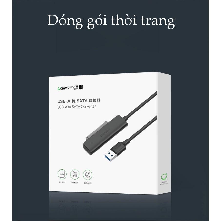 Cáp chuyển đổi hai loại USB 3.0 và USB type C sang Sata cho ổ cứng ngoài SSD, HDD 2.5 inch, dài 50cm UGREEN CM321 - Hàng chính hãng