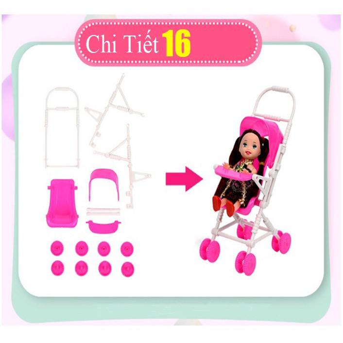 Bộ Phụ Kiện 98 Chi Tiết Thời Trang (Sofa) + Tặng 02 Búp Bê Chibi