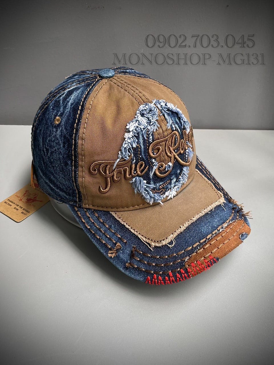 Nón kết, mũ kết Địa U tưa phối vải jeans xịn chuẩn thời trang (Ảnh thật)
