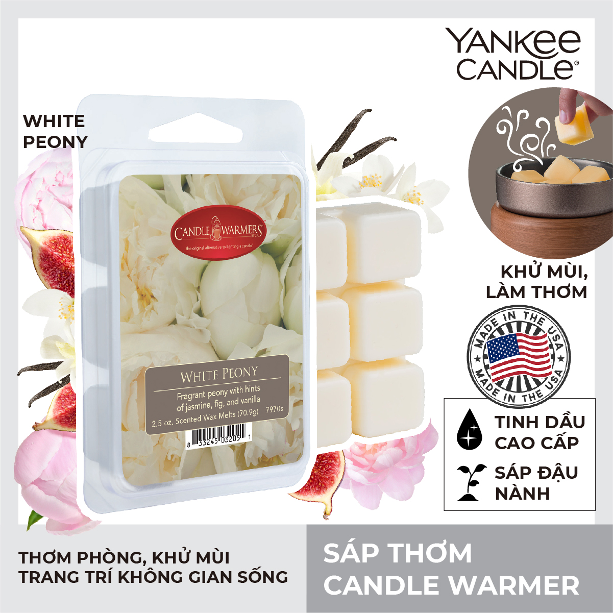 Sáp thơm Candle Warmer - White Peony