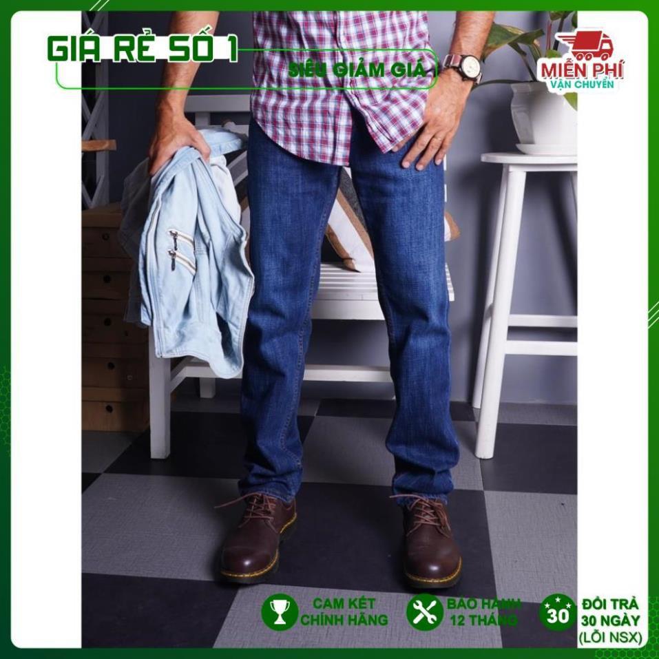 Quần Jeans Hàng xịn Made in Cambodia, ống đứng, dáng suông, co giãn nhẹ.