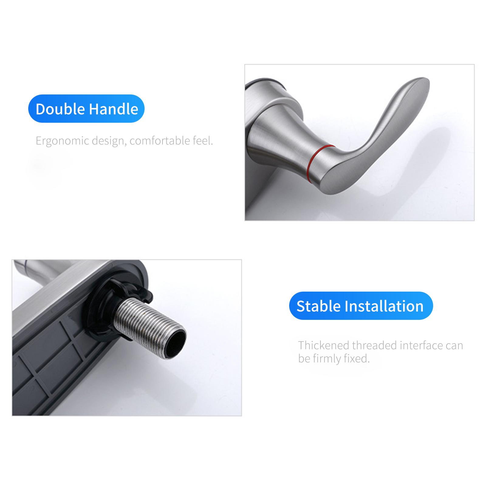 Vòi bếp tay cầm sang trọng có 2 chế độ nóng & lạnh xoay 360 độ với vòi phun cho bồn bếp, bồn rửa mặt