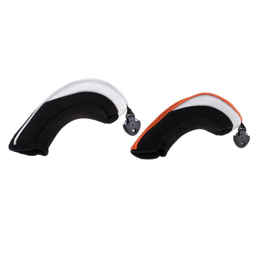 2xGolf Hybrid UT Club Head Cover Headcover W/ Number Tag Black Orange