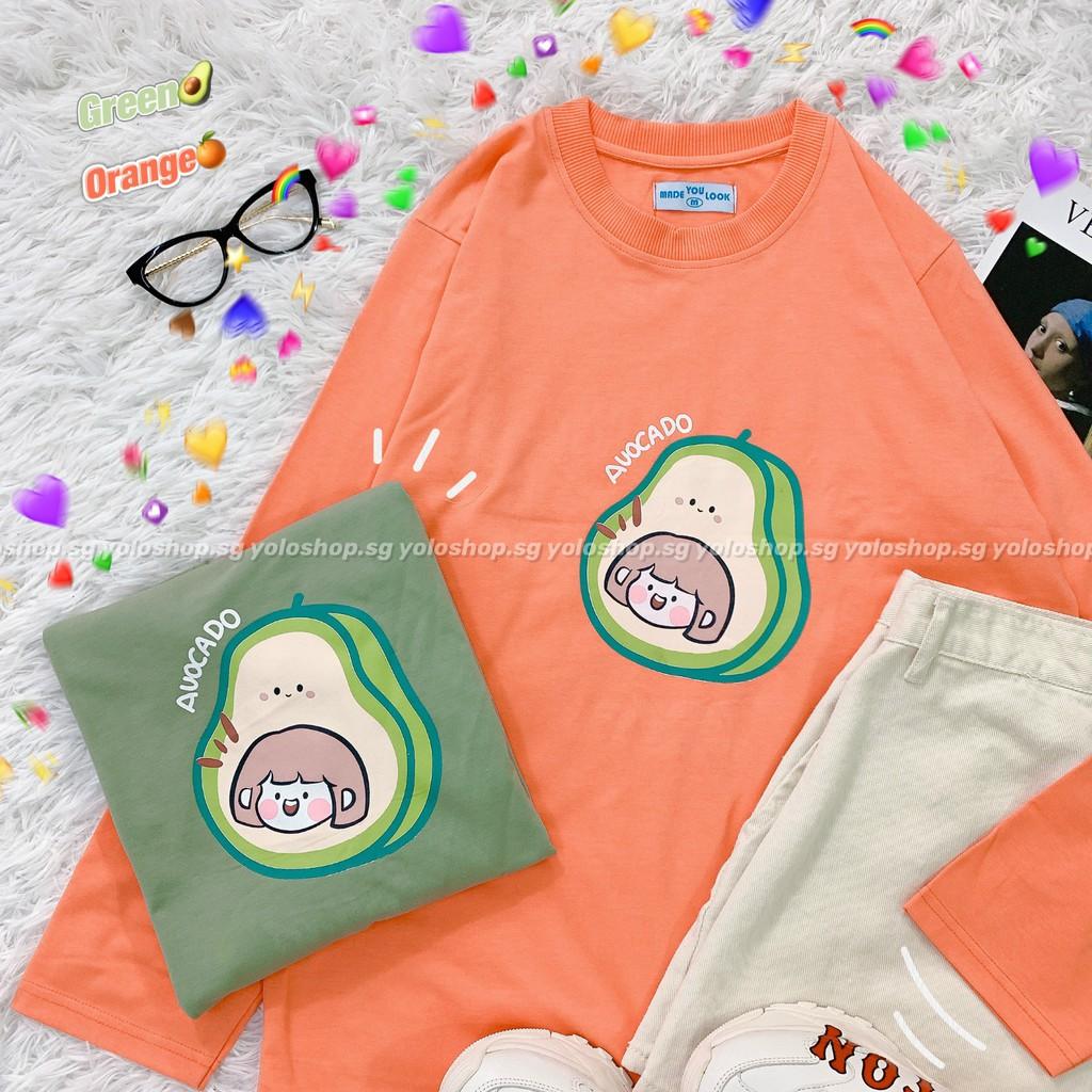 Áo thun tay dài TRÁI BƠ AVOCADO phông Unisex nam nữ tee oversize form rộng pull Ulzzang Streetwear thu đông vải mềm