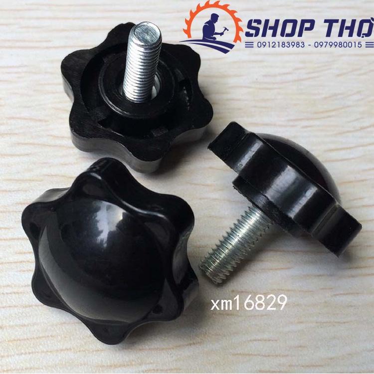 Nút vặn 6 cánh M10 thân sắt mạ nhiều kích thước