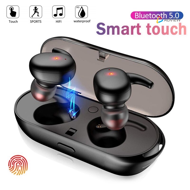 Tai nghe không dây Vitog Y30 TWS kết nối Bluetooth 5.0, chạm điều khiển, âm thanh Hifi sống động, kiểu dáng thể thao tương thích với hệ điều hành Android và iOS