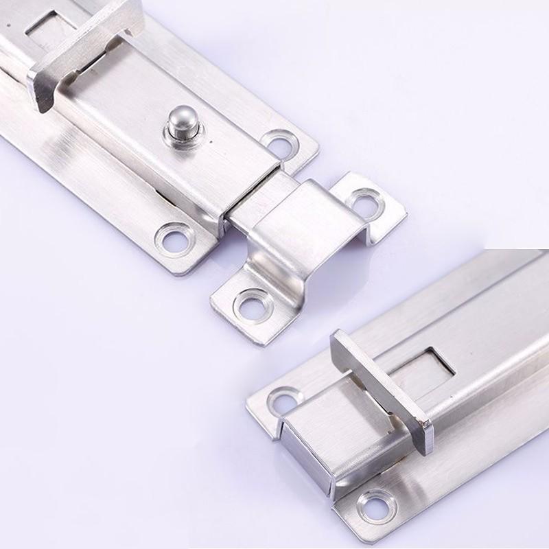 CHỐT CỬA NGANG BẰNG INOX KHÔNG GỈ 3 INCH (CÓ NÚT ẤN TỰ NHẢ - LOẠI NHỎ)