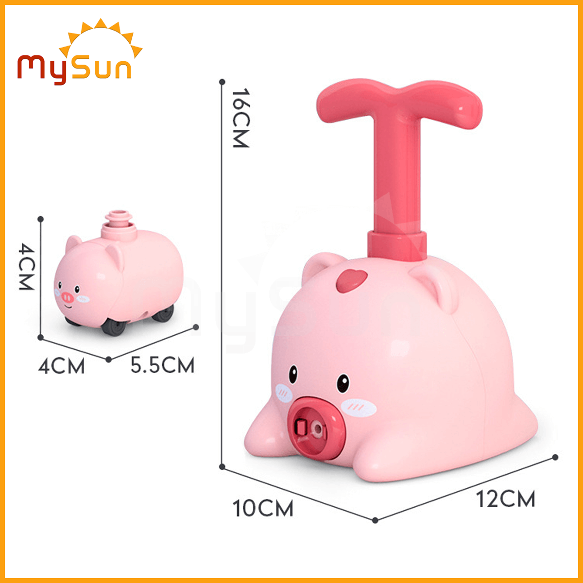 Đồ chơi bơm thổi bong bóng bay mini bằng tay phóng xe ô tô cho bé giải trí MySun