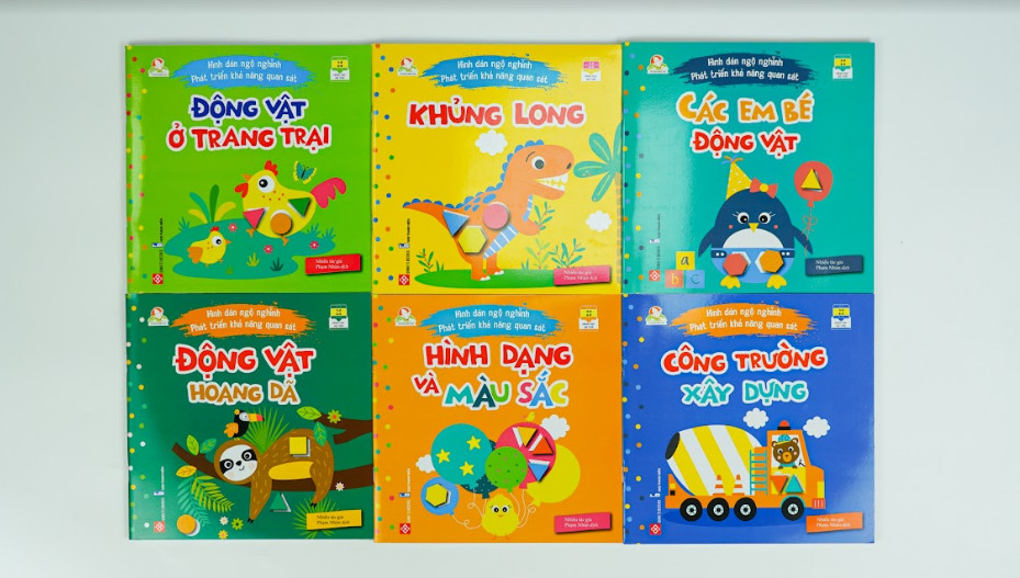 Combo 6 tập Hình Dán Ngộ Nghĩnh - Phát Triển Khả Năng Quan Sát  (  tặng poster An toàn cho con yêu )