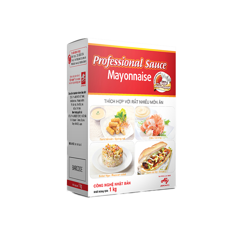 Xốt Mayonnaise Aji-mayo® Professional Sauce 1kg/Hộp