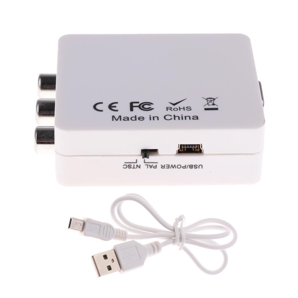 VGA to RCA AV Converter VGA2AV Audio Adapter Support 1080P NTSC PAL for PC