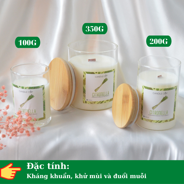 Nến thơm tinh dầu cao cấp không khói an toàn Candle Cup