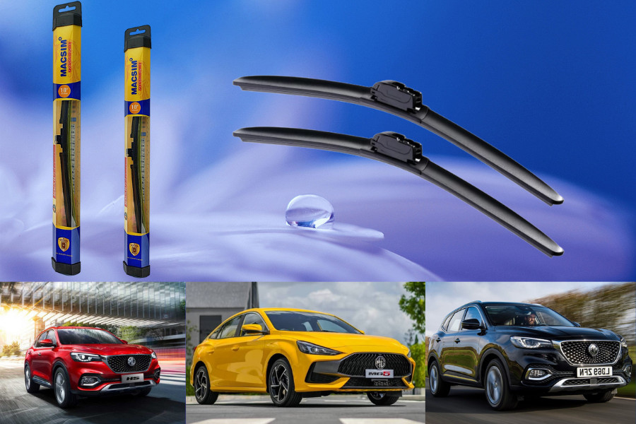 Combo cần gạt nước mưa ô tô Nano Silicon Macsim cho xe MG6 2017-2018