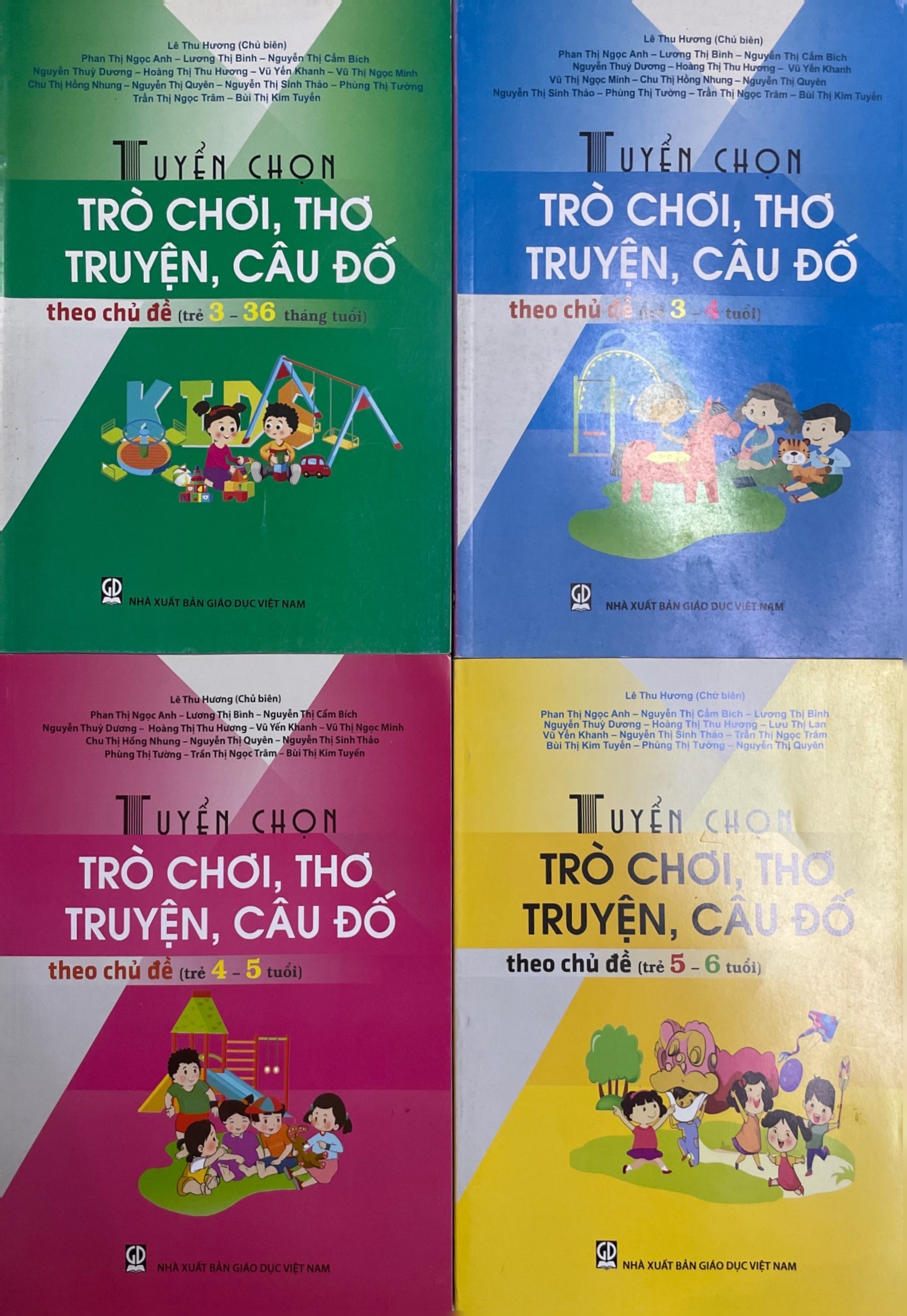 Combo 4 Cuốn Tuyển Chọn Trò Chơi, Câu Đố Theo Chủ đề 3-36 tháng + 3-4 tuổi + 4-5 tuổi + 5-6 tuổi (DT)