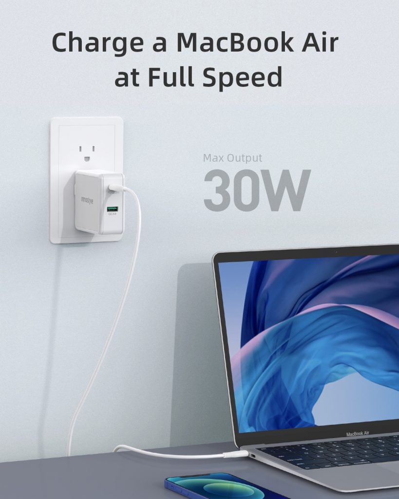 Adapter Sạc 2 Cổng 49.5W Innostyle Gomax Tích Hợp Cổng USB Type-C Hỗ Trợ Sạc Nhanh QC 3.0 Và Power Delivery PD - Hàng Chính Hãng