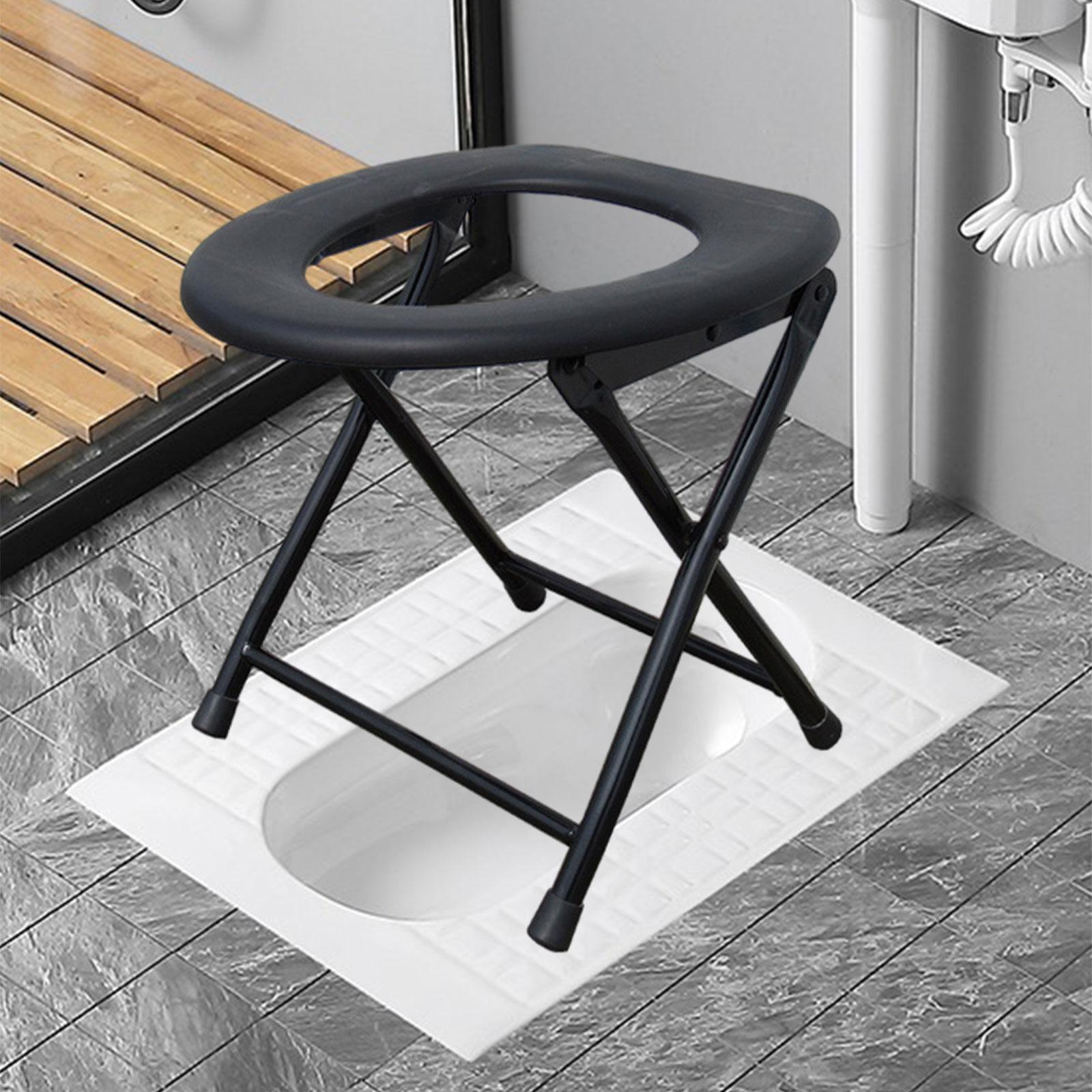 Camping Toilet Seat Commodes Chair Folding Toilet Chair Seat Chair for Elderly pregnants