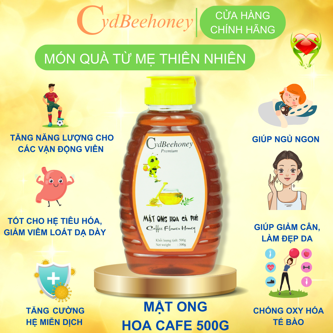 Mật ong hoa cafe 500g Cvdbeehoney Mua 2 tặng 1 - Coffee flower honey Cvdbeehoney