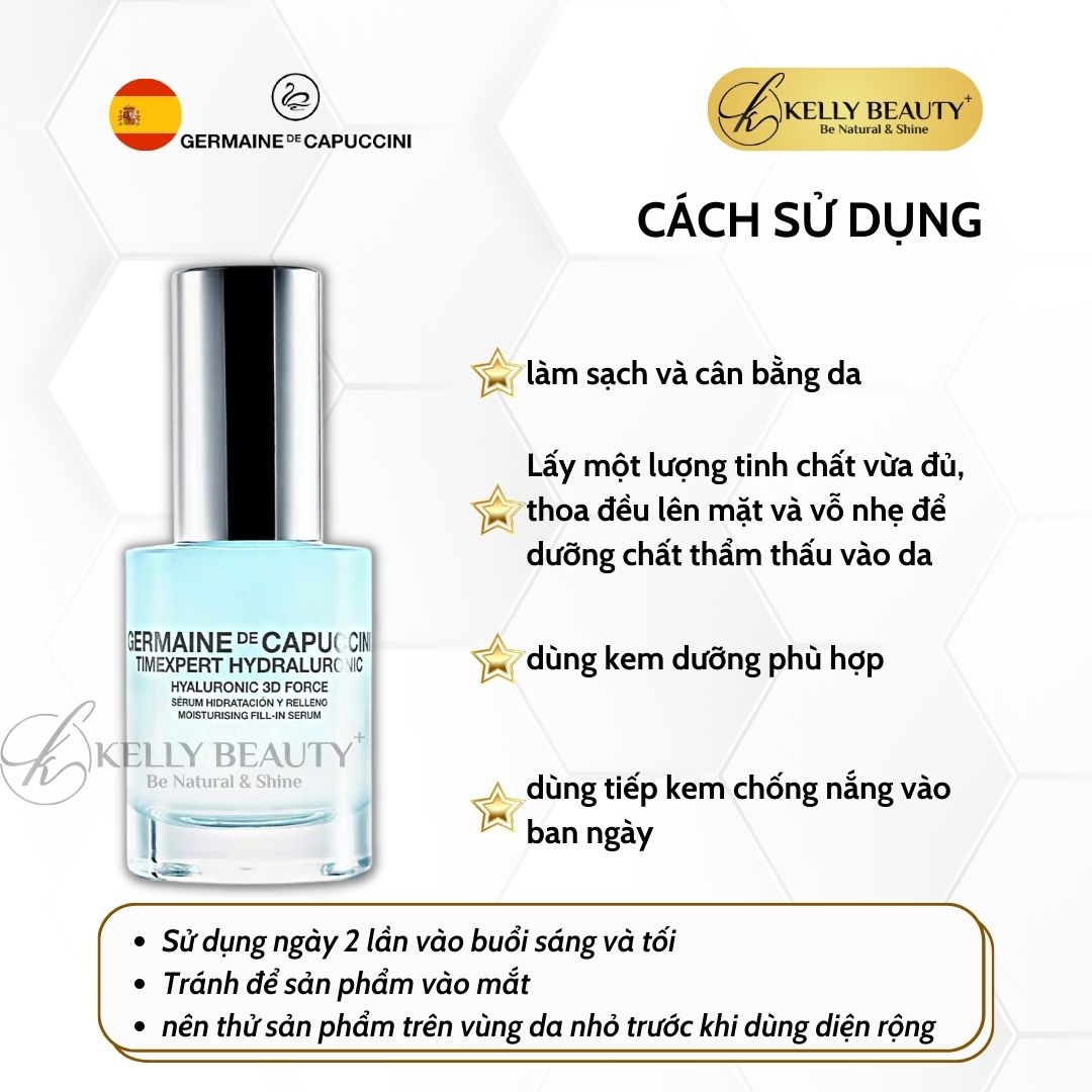 Tinh Chất Căng Mịn Làn Da Germaine Timexpert Hydraluronic 3D Force Moisturising Fill-In Serum | Kelly Beauty