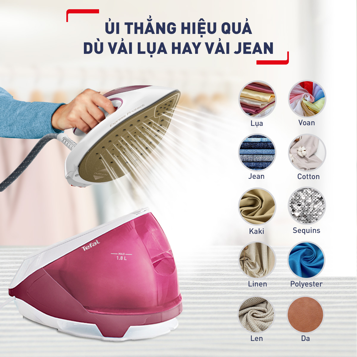 [MỚI RA MẮT] Bàn ủi hơi nước Tefal SV9201E0 - Hàng chính hãng