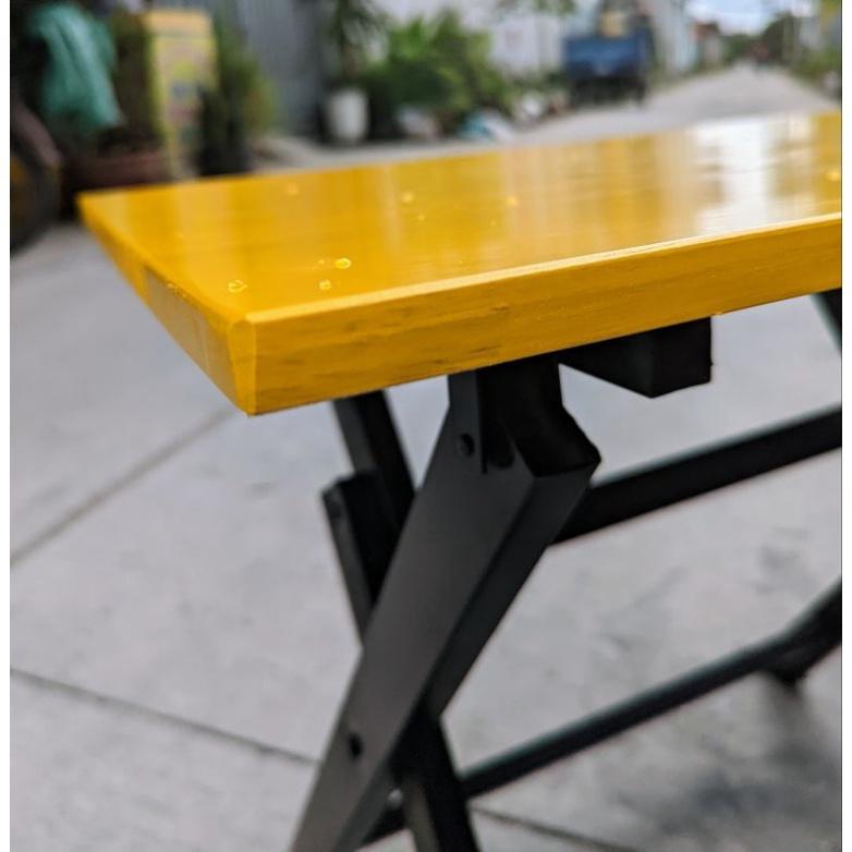 Bàn gỗ cao su tự nhiên 60x40x52 cm
