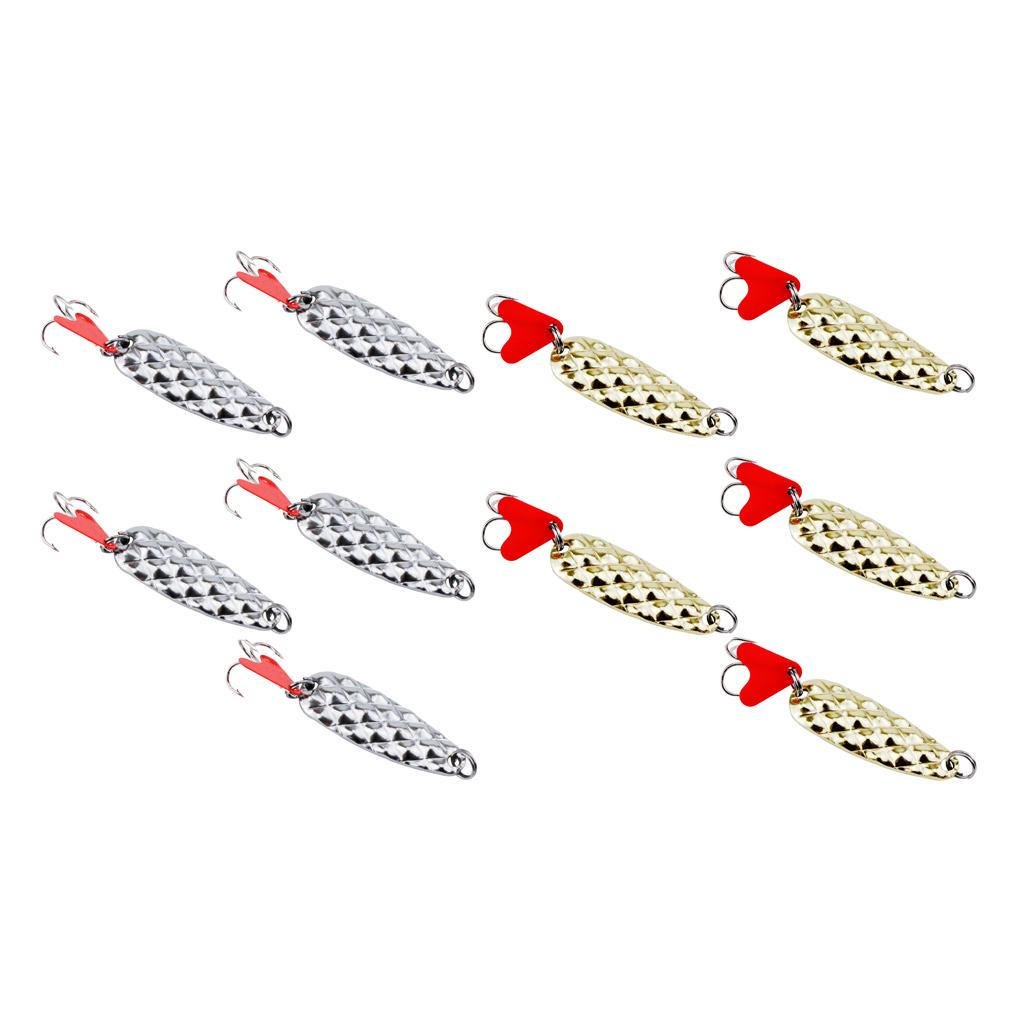 10pcs Fishing Spinner Baits Sequins Fishing Baits Replacement Gold