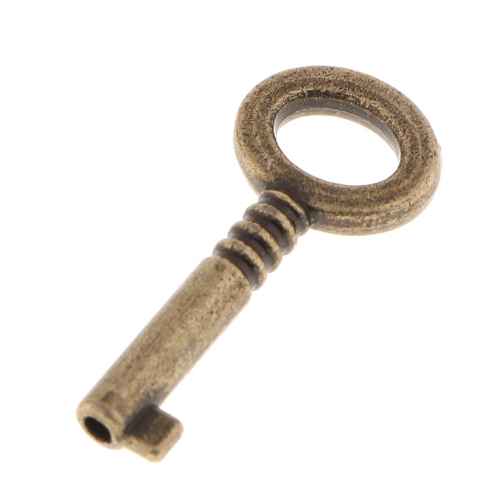 Vintage Cổ Mini Hình Gấu Khóa Móc Treo Chìa Khóa Cho Túi Vàng Đồng