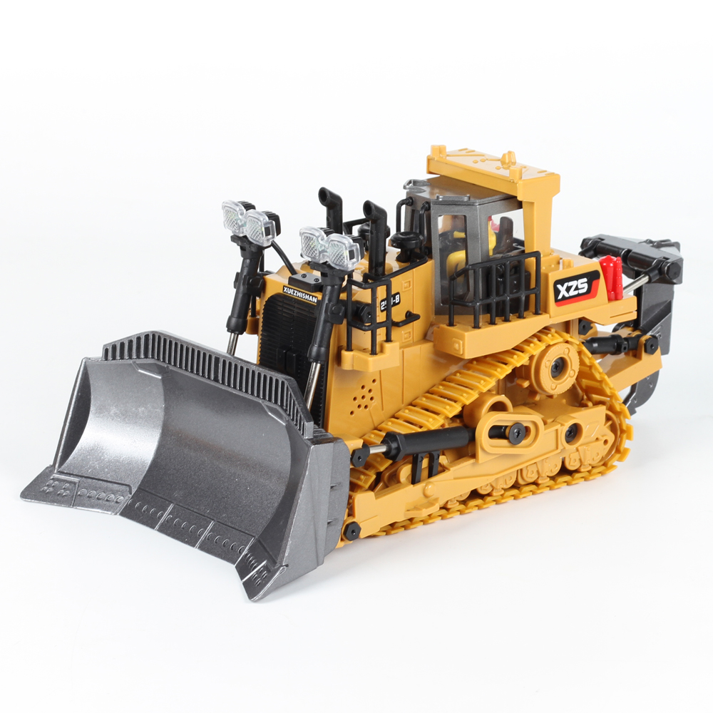 Xe ủi đất kim loại điều khiển từ xa 9 kênh BC1031 đồ chơi trẻ em 9 Channel Alloy Bulldozer / Xe công trình điều khiển từ xa cao cấp