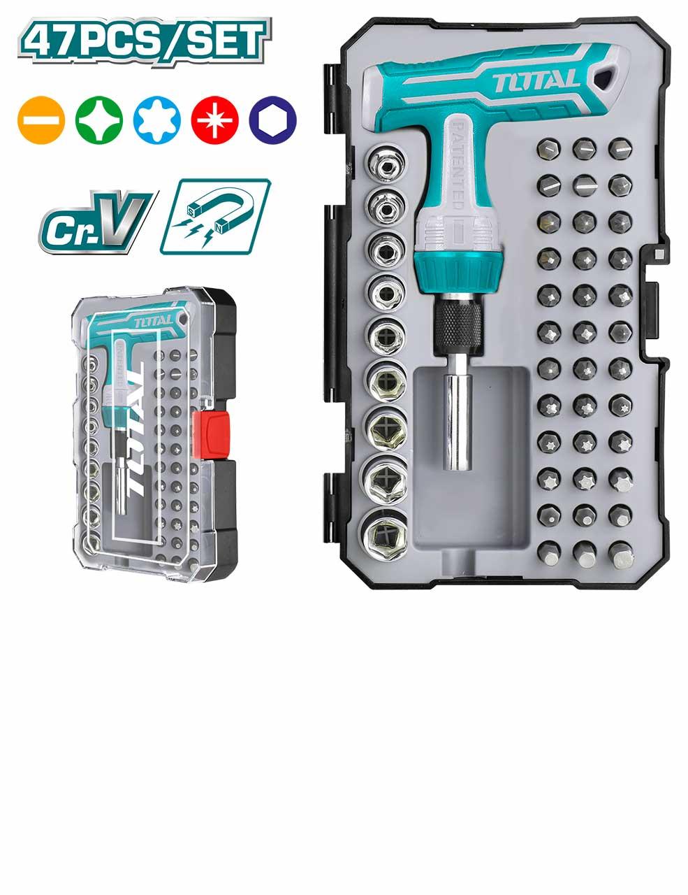 BỘ 47 TUA VÍT VẶN TAY CẦM T TOTAL TACSD30476 - HÀNG CHÍNH HÃNG