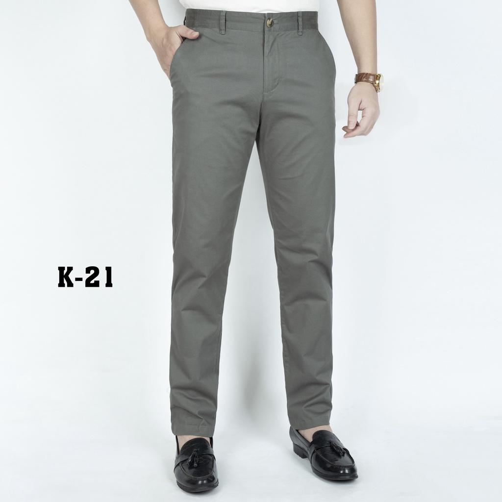 Quần kaki nam ZENTOMAN trung niên thanh niên ống suông co giãn mềm mịn trơn cao cấp QKK21