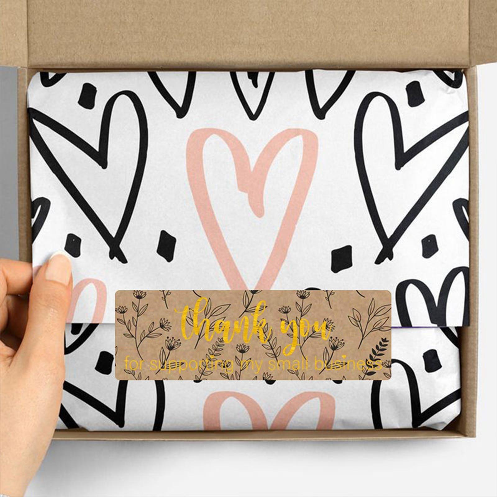 Thank You Stickers, Thank You for Supporting My Small Business, Labels Stickers for Packaging, Mailer Seal Stickers
