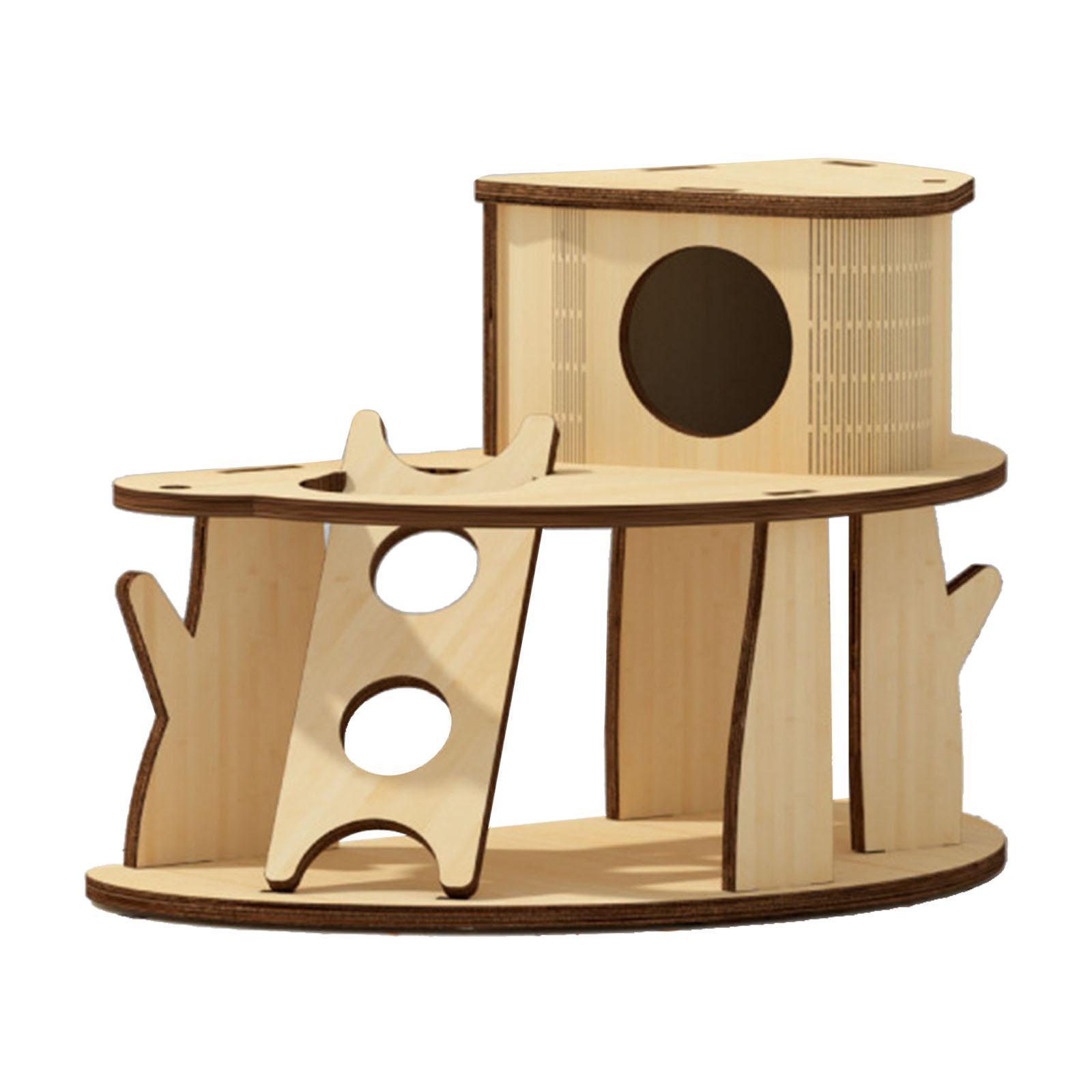 Hamster Hideout House Guinea Pig Hut Cage Accessories Mouse Hideaway for Pet