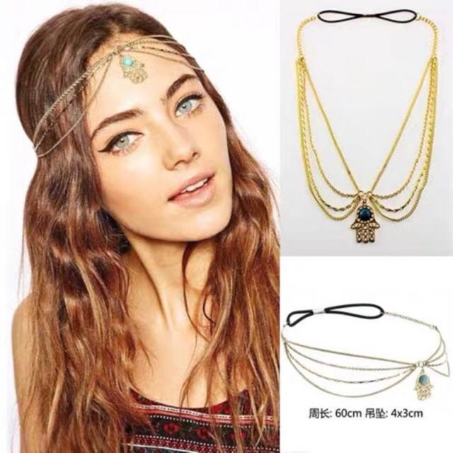 Bờm tóc đội đầu phong cách boho style