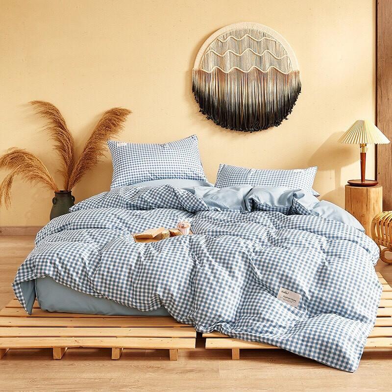 Bộ Sét Chăn Ga Gối Cotton Tici CÓ CHĂN CHẦN BÔNG - Ko Vỏ Ôm Dùng Trong Nhà, Homestay