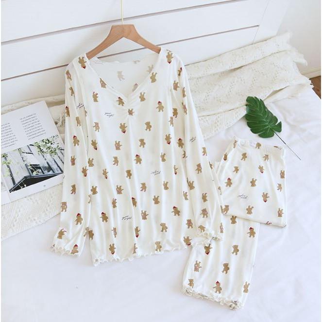 Đồ Bộ Bầu Và Sau Sinh AZ27221 Chất Liệu Cotton Thun Mặc Nhà Mùa Hè Có Thiết Kế Cho Con Bú